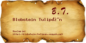 Blobstein Tulipán névjegykártya